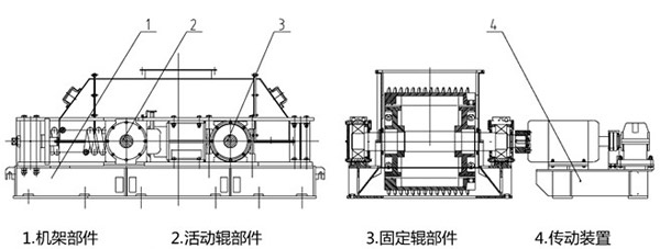 齒輥粉碎機結構圖 齒輥粉碎機結構圖