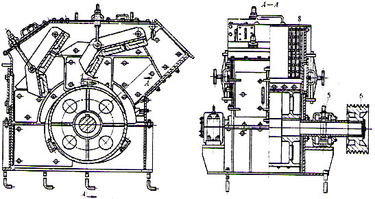 單段破碎機作業(yè)原理圖 單段破碎機作業(yè)原理圖