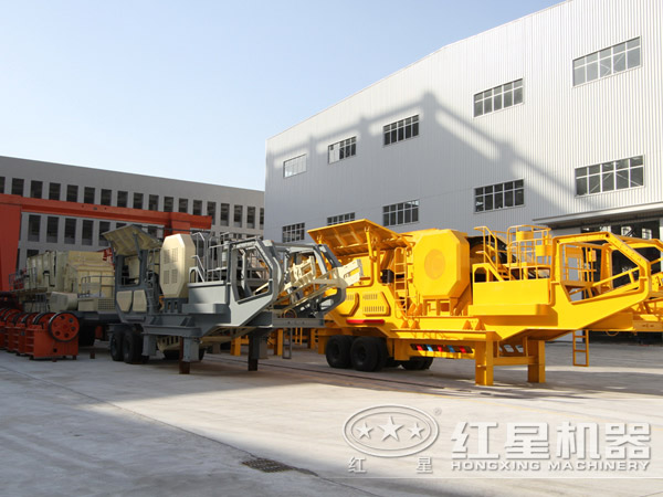 車載式移動石子破碎站 車載式移動石子破碎站