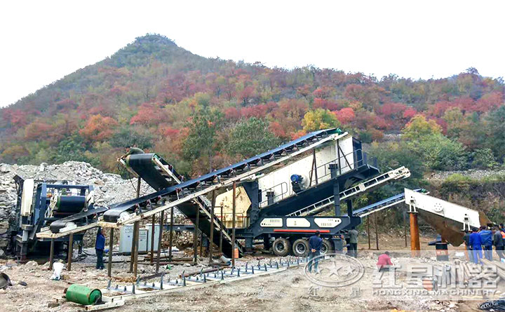 移動(dòng)顎破+移動(dòng)反擊破作業(yè)現(xiàn)場(chǎng) 移動(dòng)顎破+移動(dòng)反擊破作業(yè)現(xiàn)場(chǎng)