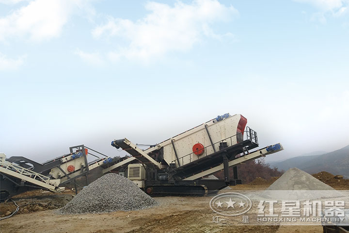 車載流動石子、粉碎機生產(chǎn)現(xiàn)場