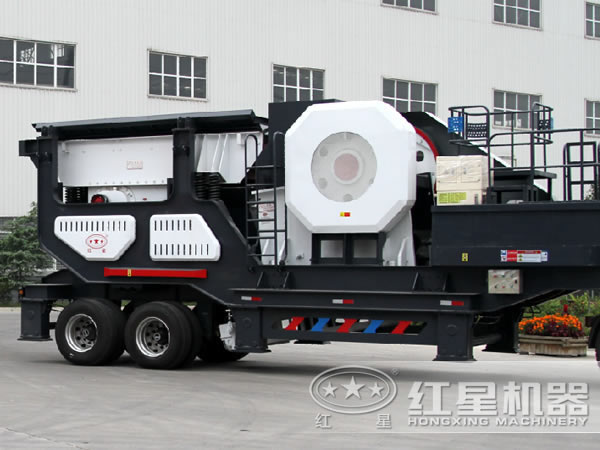 輪胎式環(huán)保移動破石機械 輪胎式環(huán)保移動破石機械