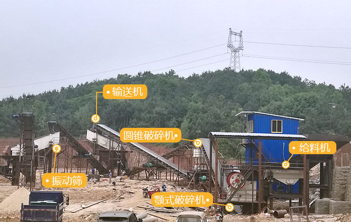 碎石生產(chǎn)線現(xiàn)場(chǎng) 碎石生產(chǎn)線現(xiàn)場(chǎng)
