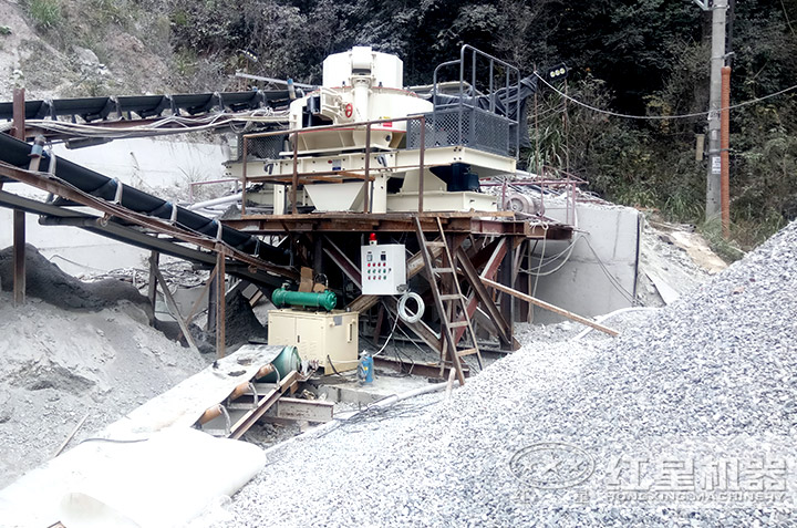 制砂設(shè)備現(xiàn)場實拍，可在線咨詢單臺設(shè)備或生產(chǎn)線報價