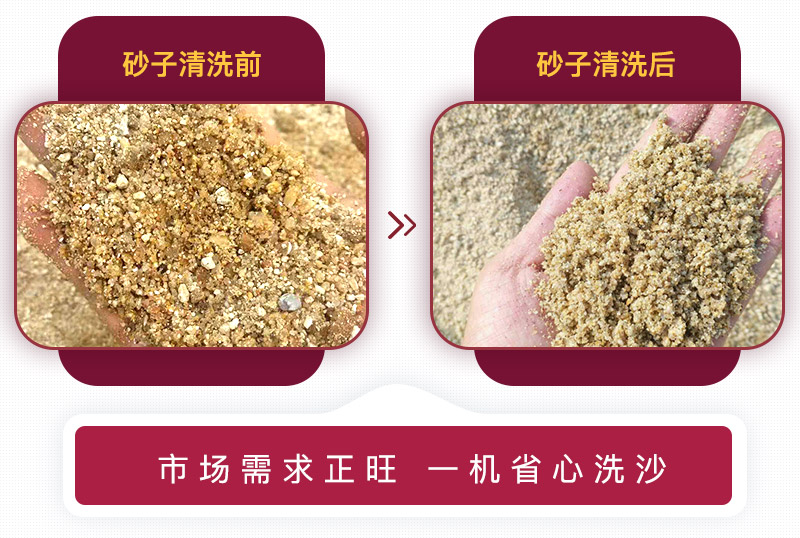 砂子清洗前后對(duì)比圖 砂子清洗前后對(duì)比圖