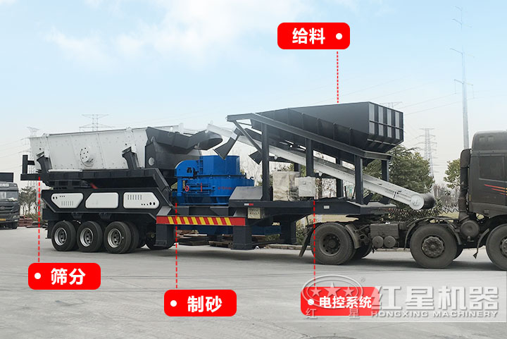 移動(dòng)鵝卵石制砂機(jī)結(jié)構(gòu)介紹 移動(dòng)鵝卵石制砂機(jī)結(jié)構(gòu)介紹