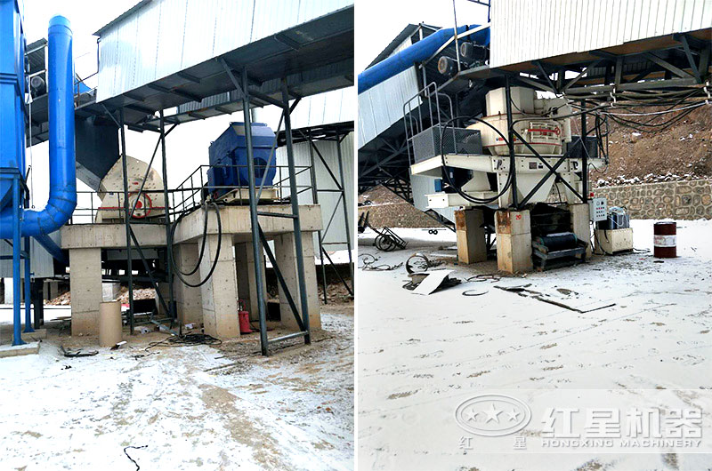 陽泉砂石廠:PCZ1716重錘破+HXVSI1140制砂機(jī) 陽泉砂石廠:PCZ1716重錘破+HXVSI1140制砂機(jī)