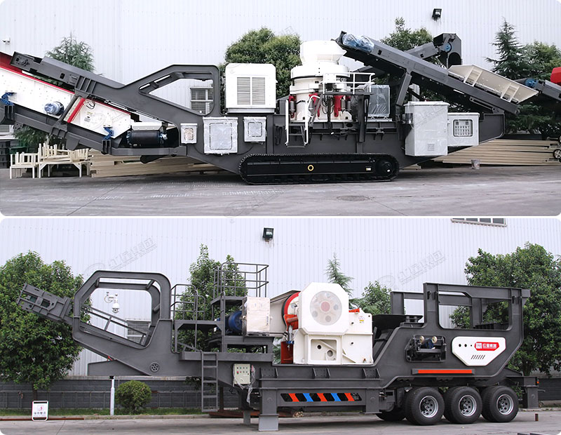 兩種工藝的移動式石材破碎設(shè)備 兩種工藝的移動式石材破碎設(shè)備